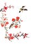 My art work-- plum blossom and bird