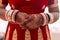 My beauty as a bride is in my henna. Cropped shot of an unrecognizable bride standing with mehendi on her hands on the