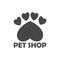 My beloved pet, Vector logo design template for pet shops - Illustration