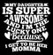 my daughter is super awesome and iâ€™m the lucky one because i get to be her momma typography t shirt