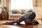 My day wont be the same without my yoga session. a young man practising yoga at home during the day.