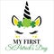 My first St Patrick`s Day unicorn vector design