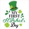 My first St Patrick`s Day vector design