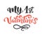 My first Valentine`s Day brush lettering