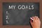 My goals list on Blackboard