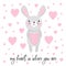 My heart is where you are - text lettering. Romantic vector quote for posters, Valentine day, miss you cards. Cute hand drawn