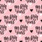 My heart is yours. Seamless vector pattern with handwritten quote.