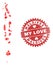 My Love Grunge Stamp Seal and Maldives Map Heart Mosaic