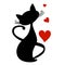 My Meow. Love You Passionately. February 14 Cat Silhouette