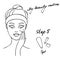My daily routine. Skin care vector illustration. Correct order to apply skin care products. Step 5 SPF