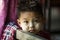 Myanmar - child with Thanakha make up