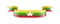 Myanmar flag in the form of wave ribbon.