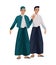 myanmar men wearing longyi