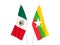 Myanmar and Mexico flags