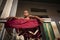 Myanmar - morning ablutions inside a buddhist temple