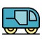 Myanmar tricycle icon vector flat