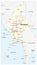 Myanmar vector road map with important cities