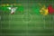 Myanmar vs Mali Soccer Match, national colors, national flags, soccer field, football game, Copy space