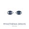 Myasthenia gravis icon. Trendy flat vector Myasthenia gravis icon on white background from Diseases collection