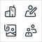 Myicon one line icons. linear set. quality vector line set such as group, image, edit