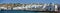 Mykonos, Greece, 11 September 2018, Panoramic view of the old port of Chora in the Cyclades