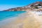 Mykonos, Greece - Paralia Kalo Livadi, family beach with crystal shallow water