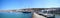 Mykonos, Greece, September 07 2018, Beautiful Panoramic view of the characteristic old port of Chora