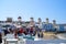 Mykonos, Greece, September 07 2018, Windmill Hill and one of the most popular tourist spots in Chora