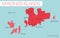 Mykonos island detailed editable map