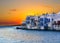 Mykonos island sunset, holidays in Greece