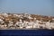 Mykonos seaside and traditional Greek bulidings