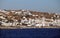 Mykonos seaside and traditional Greek bulidings