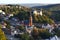 Mylau, Germany - October 1, 2023: View of Mylau town in Vogtland district of Vogtland, Saxony