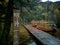 Myojin pond at Hotaka Rear shrine in Kamikochi, Nagano, Japan