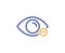 Myopia line icon. Eye diopter sign. Optometry vision. Vector