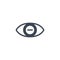 Myopia related vector glyph icon.