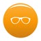 Myopic glasses icon vector orange