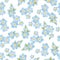 Myosotis forget-me-not flowers pattern blue green