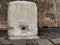 myriameter stone one kilometer marking from the beginning of steamship travel