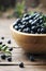 Myrtle berry on the wooden table