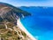 Myrtos Beach Cephalonia Kefalonia Greece aerial view