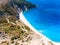 Myrtos Beach Cephalonia Kefalonia Greece aerial view