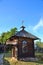 Myshkin, Yaroslavl region, Russia, 03 September, 2020:  Wooden vintage church  in Myshkin Folk Museum