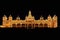 Mysore Palace in India illuminated at night