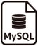 MySQL icon | Major Database format vector icon illustration
