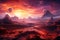 Mysteries of the cosmos: otherworldly landscape on alien planet