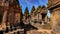 Mysterious Ancient ruins Banteay Srei temple - famous Cambodian landmark, Angkor Wat complex of temples. Siem Reap