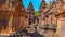 Mysterious Ancient ruins Banteay Srei temple - famous Cambodian landmark, Angkor Wat complex of temples. Siem Reap