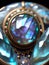 Mysterious ancient treasure labradorite gem ai image royal jewel