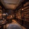 A mysterious, antique bookstore hidden within the labyrinthine alleys of a moonlit, ancient city2